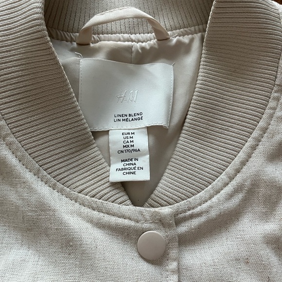 H&M Cream Bomber Jacket - Picture 2 of 4